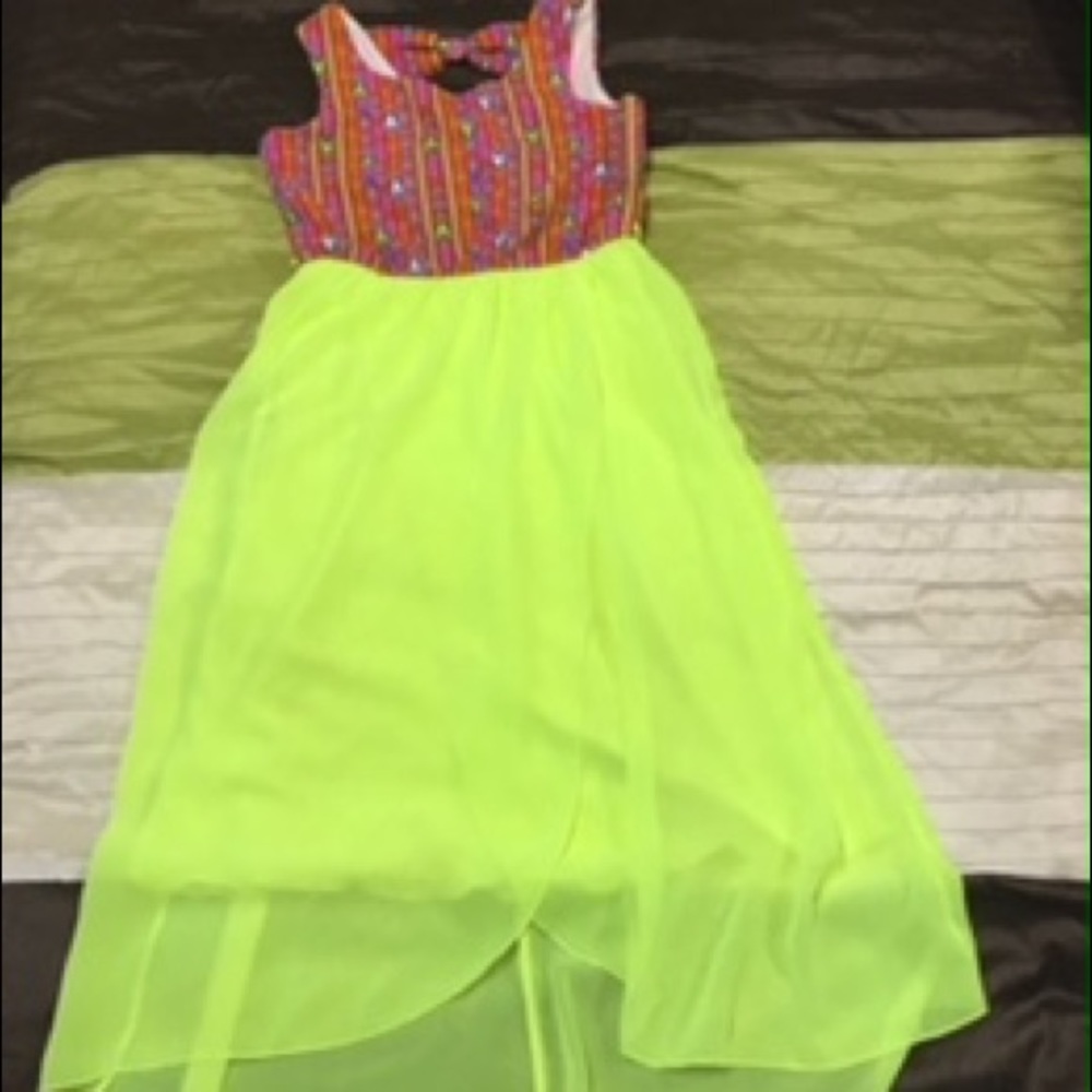 Girls Multicolored Tank Maxi Dress (Size 16)